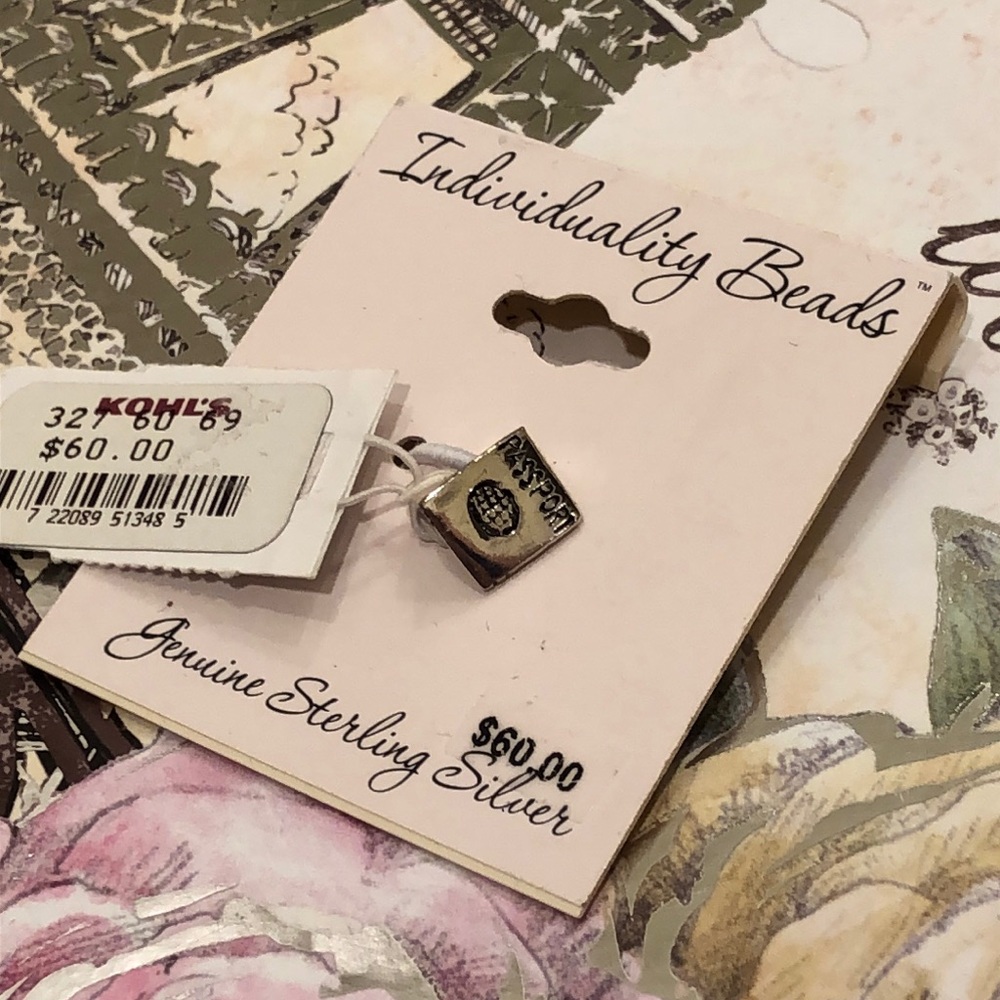 Individuality beads sterling silver Passport charm